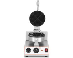 HCB® - Professioneel horeca Wafelijzer met timer - hartjes - 230V - Wafelmaker van RVS / INOX - hartvorm - 38x25x24 cm (DxBxH) - 8 kg - 9382