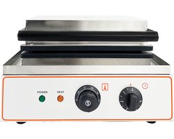 HCB® - Professioneel horeca Wafelijzer voor 4 Luikse wafels - Wafelmaker van RVS / INOX - 27x38x23.5 cm (DxBxH) - 20 kg - 9628