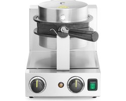 HENDI Draaibare wafelmaker – Bubbelwafels – RVS – Non-stick – 20 wafels per uur