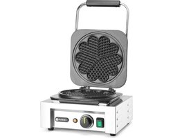 HENDI Wafelmaker – Hartvormige patronen – Geëmailleerd gietijzer – Thermostaat – Geïsoleerde handgreep