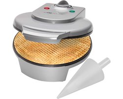 Hoorntjesmachine voor flinterdunne wafels - Ideaal voor ijshoorntjes met instelbare bruiningsgraad en antiaanbaklaag