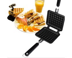 KARZO - Wafel Pan, Aluminium Non-Stick Dubbelzijdige Vierkante Kookplaat Wafel Maker Pan voor Huishoudelijke Cafe Restaurant Cake Shop