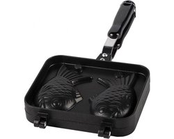 KARZO - Wafelijzer in de vorm van een vis - Bakvormen voor wafels - RVS mold - Thuis bakken - Feestelijk dessert - Non-stick coating