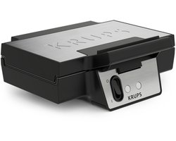 Krups Iconic FDK261 - Wafelijzer - Keramische Anti-aanbaklaag - Stijlvol Design - Verticaal Opbergen - 850W - RVS