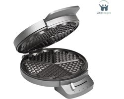 LifeStages - Waffle Maker - Wafelijzer - Thermostaat - 5 Hartwafels - Zwart
