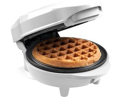 Mini Wafelijzer - 550W - Antiaanbaklaag - Makkelijk in Gebruik - Wit