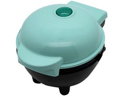 Mini wafelijzer - Antiaanbaklaag - Mintgroen - 10,2 cm (4 inch) - Wafel - Gebruiksvriendelijk - Draagbaar ontbijtwafelijzer