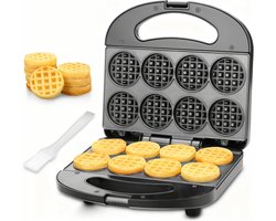 Mini Wafelijzer voor 8 Hartvormige Wafels – Snel & Compact Apparaat