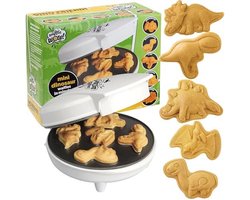 Mini Wafelijzer voor Dinosaurus Vormpjes – Met Antiaanbaklaag – Perfect voor Kinderen en Volwassenen