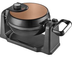 Omkeerbaar Wafelijzer met 1000 W en Ronde Bakplaten