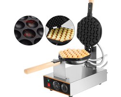 Poffertjespan - Poffertjespan Electrisch - Wafelijzer - Wafelmaker Electrisch - Bubble Wafel Maker - 1400W - RVS