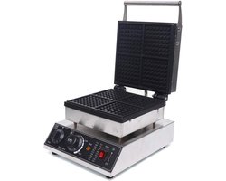 Professioneel Wafelijzer voor 4 Belgische Wafels met Draaifunctie en Temperatuurregeling