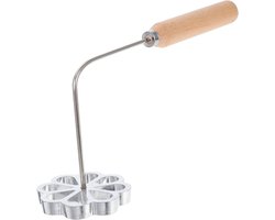 Rozerijzer met houten handvat voor wafels en beignets