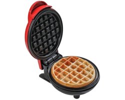 S&E Compacte Mini Wafelmaker – Voor Snel & Zoet Genot - Rood