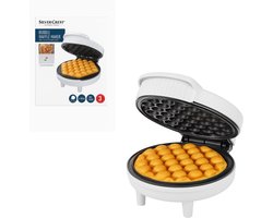 SilverCrest Bubble Waffle Maker – 800–1000W – Ø180mm – ILAG® Antiaanbaklaag – Zwart