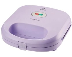 Silvercrest Kitchen Tools Wafelijzer - Lila - Vermogen: 750 W - 3-in-1: belgische wafels, wafel met motief, donuts - Platen met hoogwaardige antiaanbaklaag - Baklampje met indicatielampje - met verwisselbare platen - Motiefwafels - Antiaanbaklaag