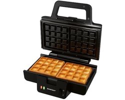 SILVERCREST® KITCHEN TOOLS Wafelijzer - Wafelmaker voor 2 wafels - Brusselse wafels - Met extra grote platen geschikt voor XXL wafels - Vermogen: 900 W - Met rood en groen indicatielampje - Incl. 10 receptideeën