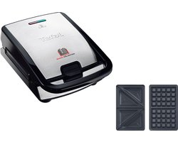 Tefal SW852D Tosti-ijzer - RVS - Verwisselbare Platen - Voor Tosti's en Wafels