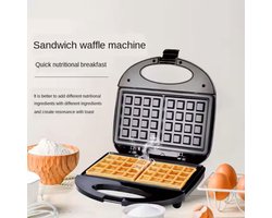 Teffo - Waffle maker- Wafelijzer - Waffle Maker - Twee Per Keer - Anti Aanbaklaag - 750W