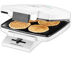 Trisa Bricelet Classique Wafelijzer Anti-aanbaklaag, Inklapbaar, Controlelampje, Traploze temperatuurregeling Wit