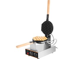 Vervor® Poffertjes Maker 30 Stuks-Ei Bubbel Wafel Maker -Wafelijzer - De perfecte Wafel-  Anti-aanbak - Commercieel - 180° Draaibaar -1400W