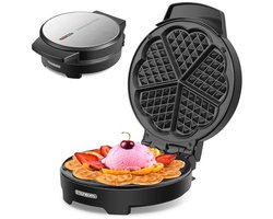 Wafelijzer 1000 Watt voor Perfecte Hartwafels - Elektrische Grill met Cool-Touch Technologie