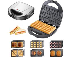 Wafelijzer 750W - 2 wafels - Anti aanbaklaag - PFAS-vrij