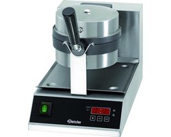 Wafelijzer Deluxe - Rond Model en Draaibaar - met Gietijzeren Bakplaat - 250x495x(h)385mm - 1KW