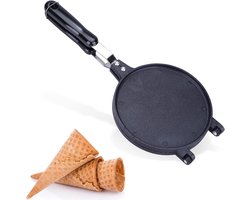 Wafelijzer en Hoornvorm voor IJs, Crêpes en Omeletten - Antiaanbaklaag