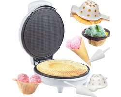 Wafelijzer en Schaalmaker voor IJshoorntjes en Wafels