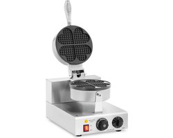 Wafelijzer - hartvormig - 1000 W - timer 0 - 5 min - Royal Catering