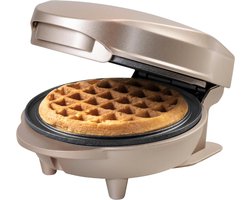 Wafelijzer - Mini-wafelijzer - Wafelmaker - Antiaanbaklaag - 550W - Beige