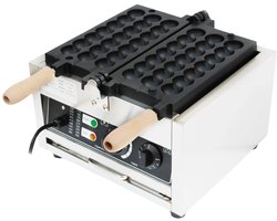 Wafelijzer - Wafelmaker - Waffle iron - Waffle Machine - Regelbare Thermostaat - Non-Stick & Commercieel Gebruik - Zilver - 1500W Professionele Wafelbal Maker