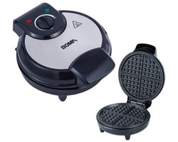 Wafelmaker – 1200W Wafelijzer – Rond Design – Instelbare Thermostaat – Antiaanbaklaag – Makkelijk Schoon Te Maken – Compact Opbergen