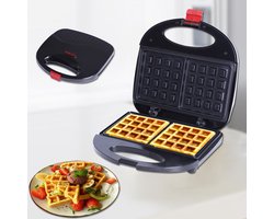 wafeltang - Ontbijtbakmachine - tosti apparaat - wafelijzer - Broodbakmachine - Aluminium - Zwart