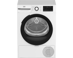 Beko D3H28303W, Vrijstaand, Voorbelading, Warmtepomp, Wit, Draaiknop, Touch, Rechts