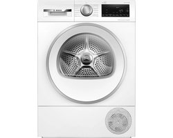 Bosch Serie 6 WQG245D5AT, Vrijstaand, Voorbelading, Warmtepomp, Wit, Draaiknop, Rechts