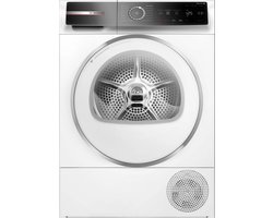 Bosch Serie 8 WQB235B4EP, Vrijstaand, Voorbelading, Warmtepomp, Wit, Draaiknop, Touch, Rechts