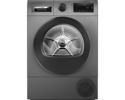 Bosch WQG235DRNL Serie 6 - Wasdroger - Warmtepompdroger - Blijvend energiezuinig met Self Cleaning Condensor - Auto Dry: droogt automatisch tot de gewenste droogtegraad - Cast iron grey - Trommelverlichting