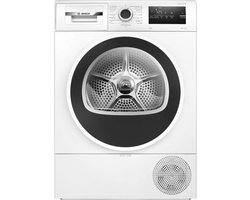 Bosch WTR85V00ES, Vrijstaand, Voorbelading, Warmtepomp, Wit, Knoppen, Draaiknop, Rechts