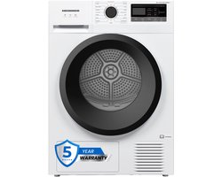 Heinner HHPD-M8N13PBKE++ Warmtepompdroger - 8 kg - 16 Programma’s - LED-display - Anti-kreuk - Trommelverlichting - 5 Jaar Garantie