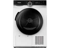 Heinner Warmtepompdroger - 10 KG - Wasdroger - 14 Programma's - Antikreukfunctie - LED display - Trommelverlichting - Wit/Zwart