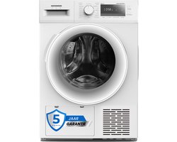 Heinner Warmtepompdroger - 8 KG - Wasdroger - 16 Programma's - Antikreukfunctie - LED display - Wit