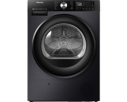 Hisense 3S Serie DH3S902BB3 - Zwarte Wasdroger met Energielabel C - Warmtepompdroger - 9kg - ConnectLife - Trommelverlichting - AutoDry - Quick Dry - Allergy Care