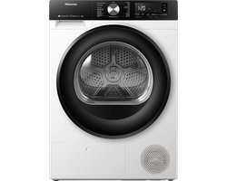 Hisense 3S Serie DH3S902BW3 - Warmtepompdroger - 9kg - ConnectLife - Trommelverlichting - AutoDry - Quick Dry - Allergy Care