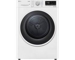 LG RH90V5AV6N, Vrijstaand, Voorbelading, Warmtepomp, Wit, Knoppen, Touch, Rechts