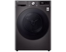 LG - Warmtepompdroger 9kg A+++ EcoHybrid AutoClean Glass Door