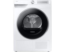 Samsung DV90DG6845LH, Vrijstaand, Voorbelading, Warmtepomp, Wit, Draaiknop, Touch, Rechts