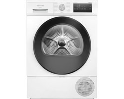 Siemens iQ300 WT45HVU7AT, Vrijstaand, Voorbelading, Warmtepomp, Wit, Draaiknop, Touch, Rechts