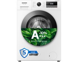 Heinner HWM-HME1014IVA10+++ Wasmachine 10 kg – 1400 tpm – 15 Programma’s met Allergievriendelijk en Stoomfunctie – Energieklasse A-10% – Inverter Motor – 5 Jaar Garantie
